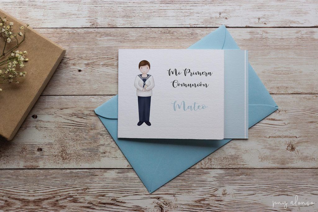 Invitacion primera comunion niño
