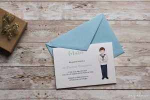 Invitacion primera comunion niño